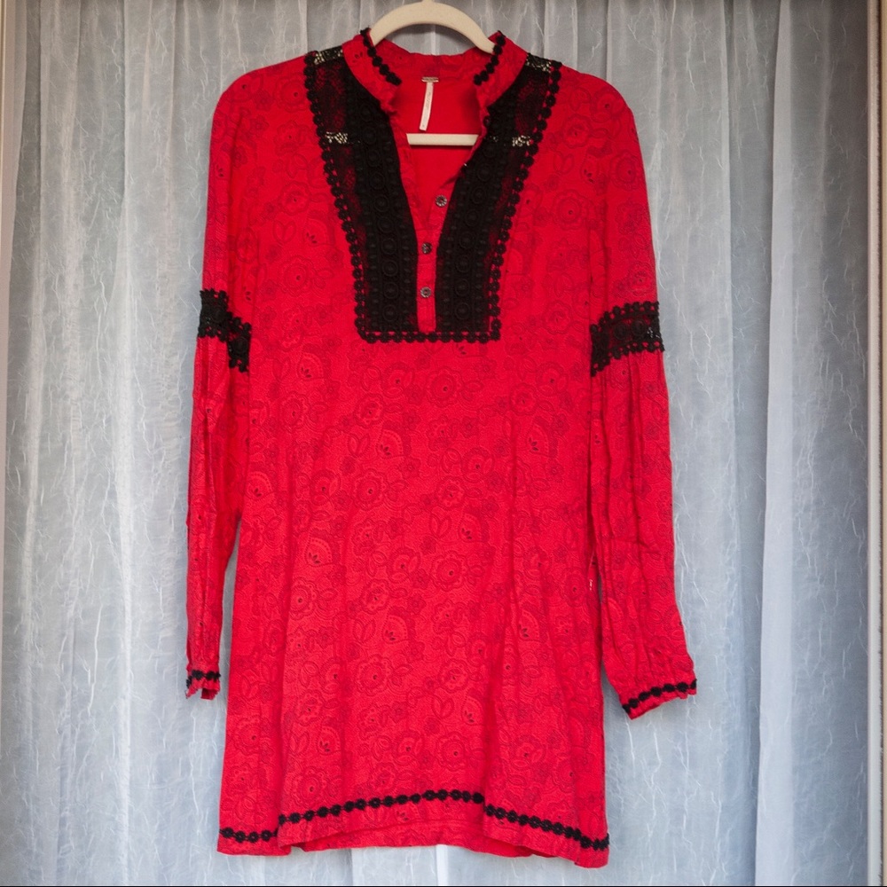 Free People Tribal Grunge Dress -Size 4